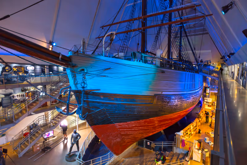 Interior of Fram Museum at Oslo,Norway 16-09-2013