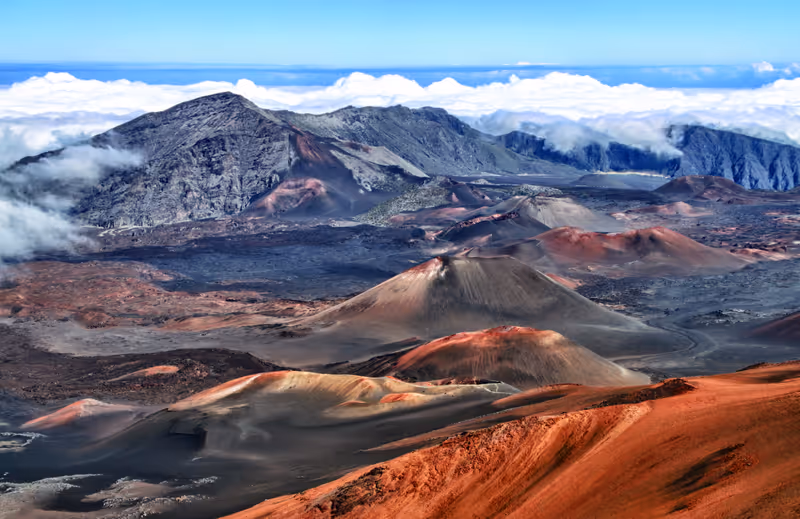 Caldera of the Haleakala volcano (Maui, Hawaii) - HDR image