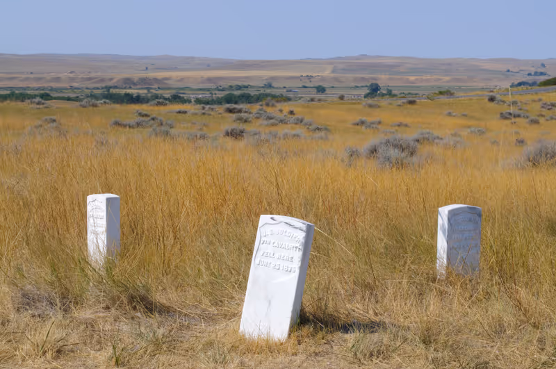 Little Bighorn soldier grave stones