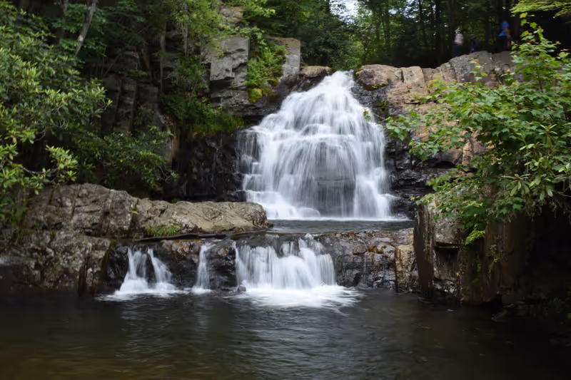 Hawks Falls in the Poconos Mountains