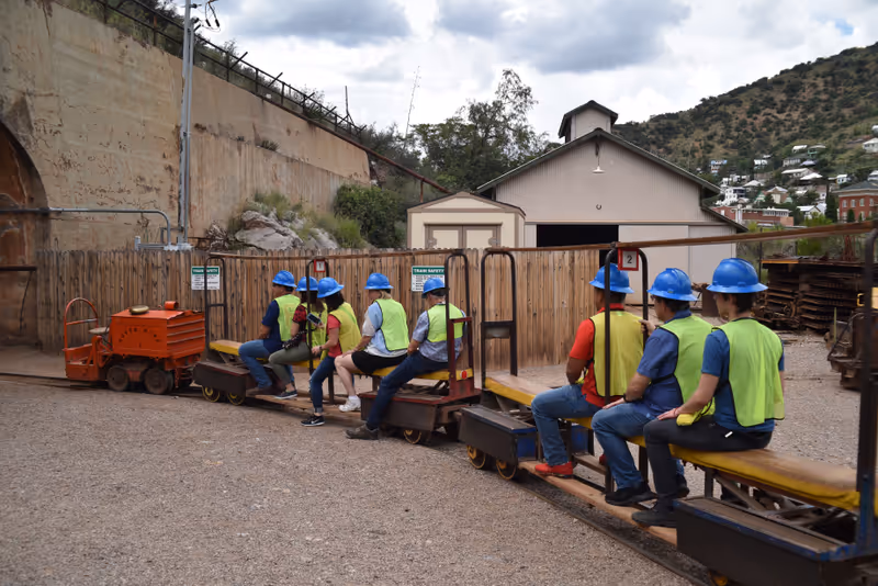 Bisbee, AZ., August 17, 2018. Queen 15 offers visitors a glimpse of tunnel mining, the hardships of the miners and mules used to haul the ore some 1500-feet inside the mountain.