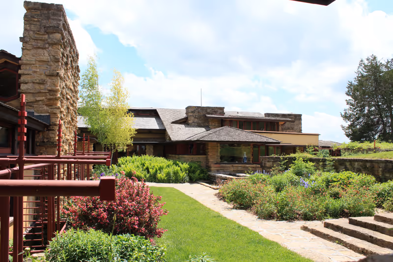 Spring Green, Wisconsin - 05/28/2016: Taliesin East. Architect Frank Lloyd Wright. Built 1925.