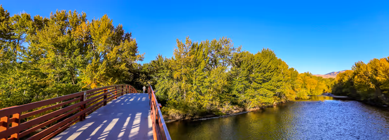 Boise State University bridge to downtown Boise, Idaho