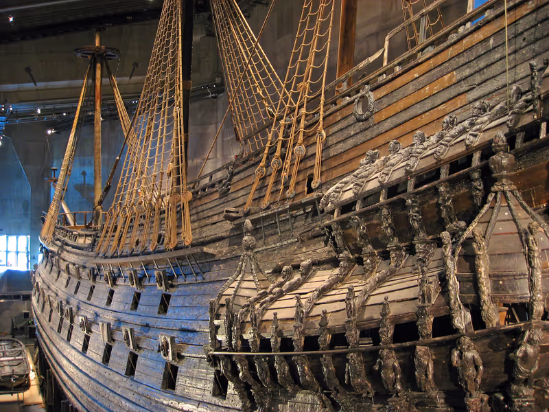 Famous ancient vasa vessel in Stockholm