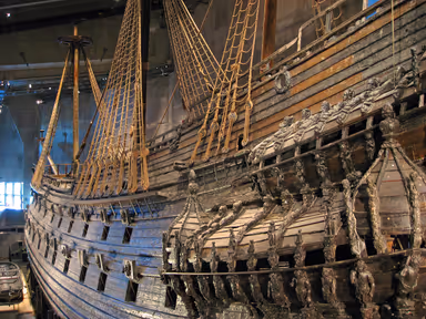 Famous ancient vasa vessel in Stockholm