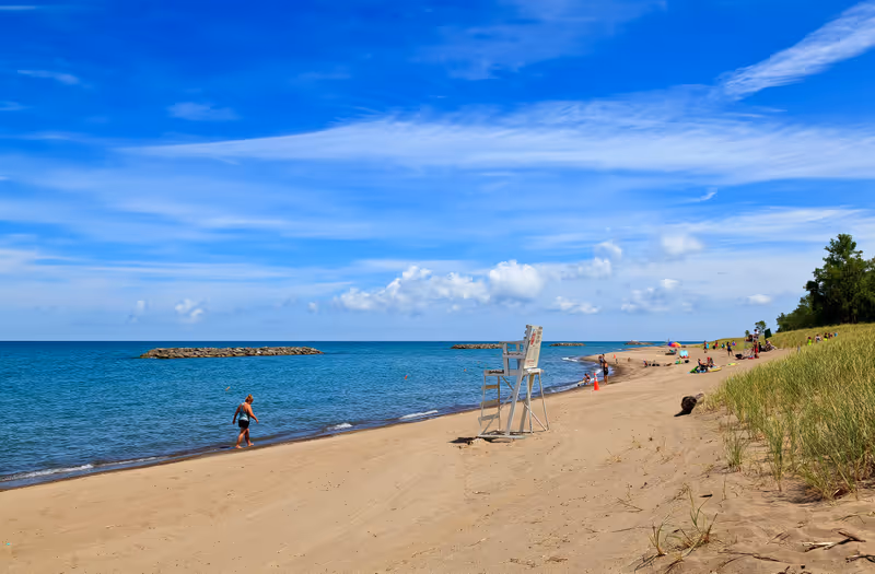 Presque Isle State Park Beach in Erie Pennsylvania