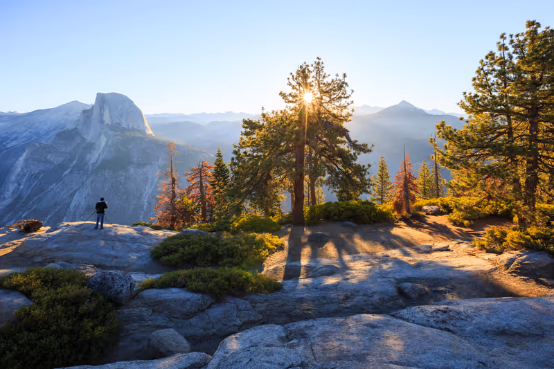 fantastic outlook in Glacier Point,Yosemite national park California
