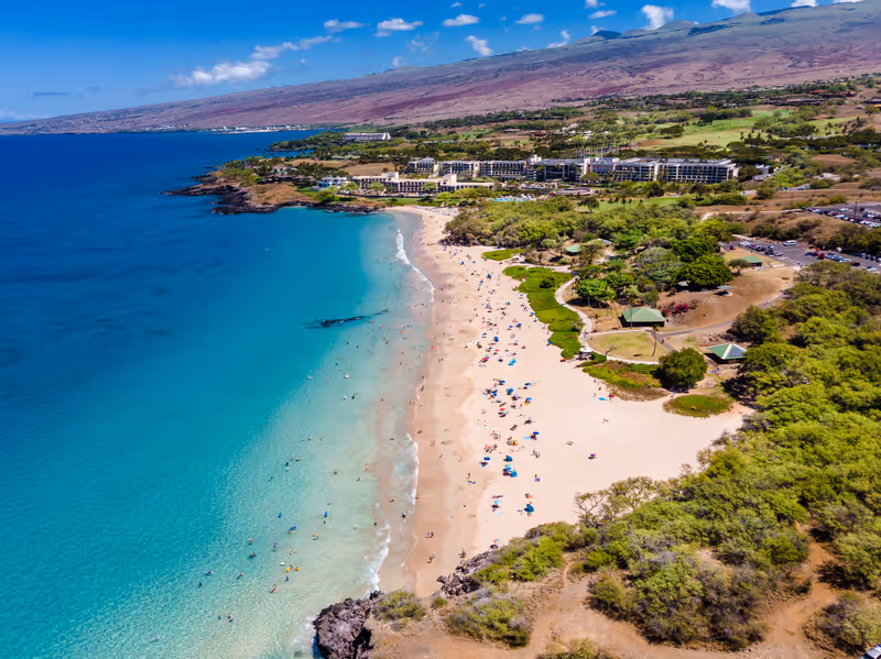 Hapuna Beach State Park, Hawai’i Big Island - Aerial View