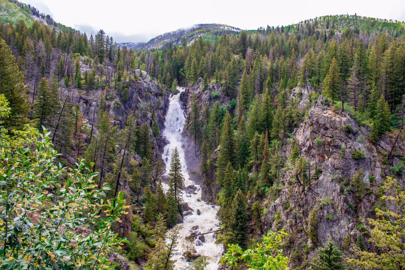 Fish Creek Falls. Waterfall near Steamboat Spring, Colorado.