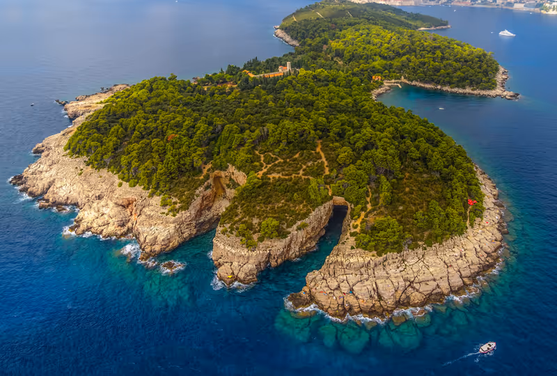 Lokrum Island and nature park near Dubrovnik, Croatia