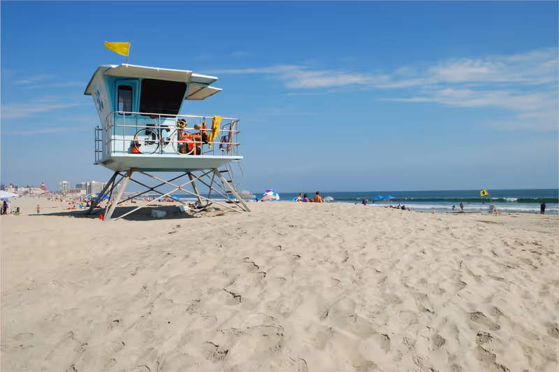 Beach scene; Coronado Island; San Diego, California