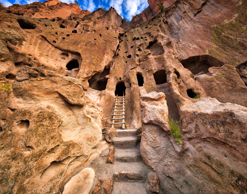 Cliff Dwellings in Bandelier National Monument.