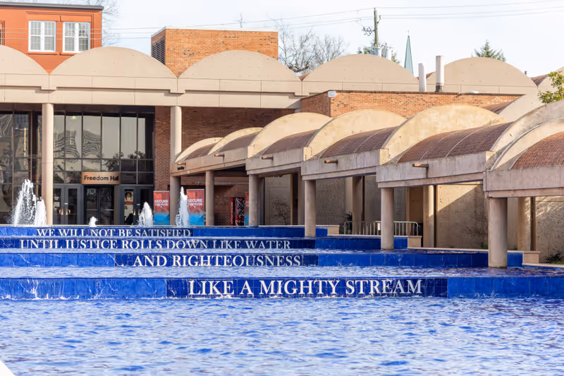 Atlanta, Georgia: December 20, 2019: Martin Luther King, Jr., National Historic Site in the city of Atlanta. The historic site is administered by the National Park Service.