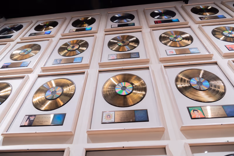 Nashville, Tennessee: January 2, 2020: Country Music Hall of Fame and Museum in the city of Nashville. The population of Nashville is 691,243.