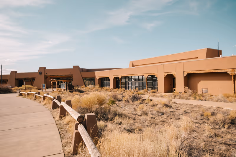 Visitor cwenter at the Great Sand Dunes National Park in Alamosa Colorado. The park is open however the visitor center is closed during the Corona global pandemic. Photo was taken March 30, 2020