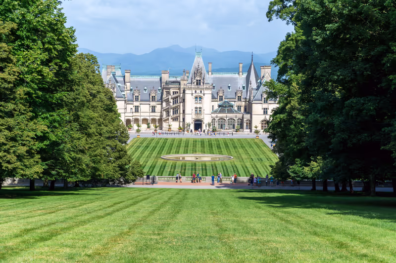 June 2020. A view on Biltmore Estate a historic house museum and tourist attraction in Asheville, North Carolina. The museum remains open for visitors with a limited capacity amid a covid19 pandemic.