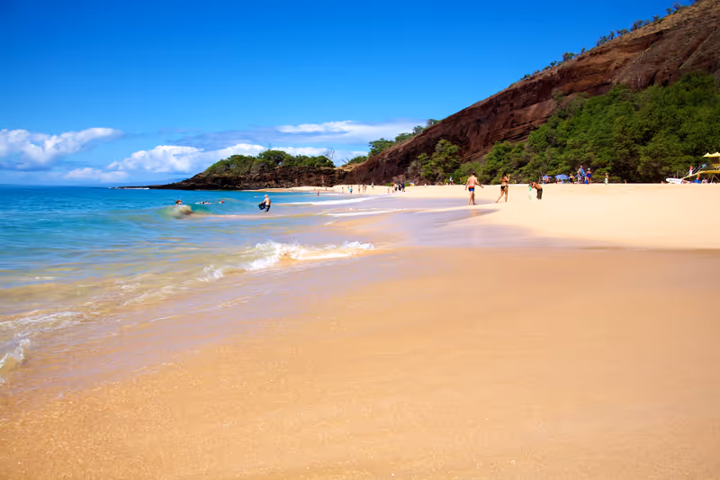 Big Beach at Makena State Park in Maui Hawaii