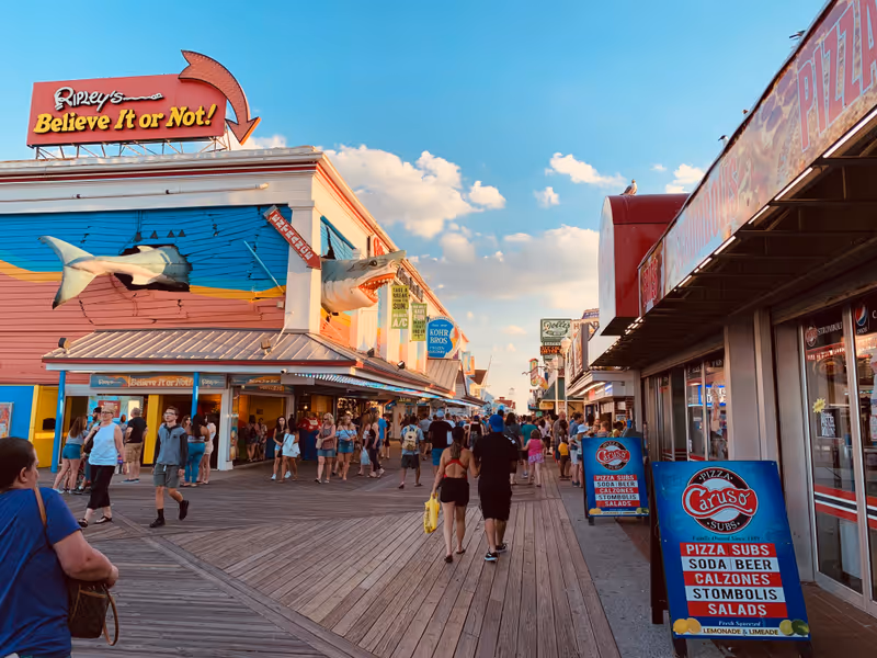 Ocean City, Maryland/United States- June 30th 2019: Boardwalk