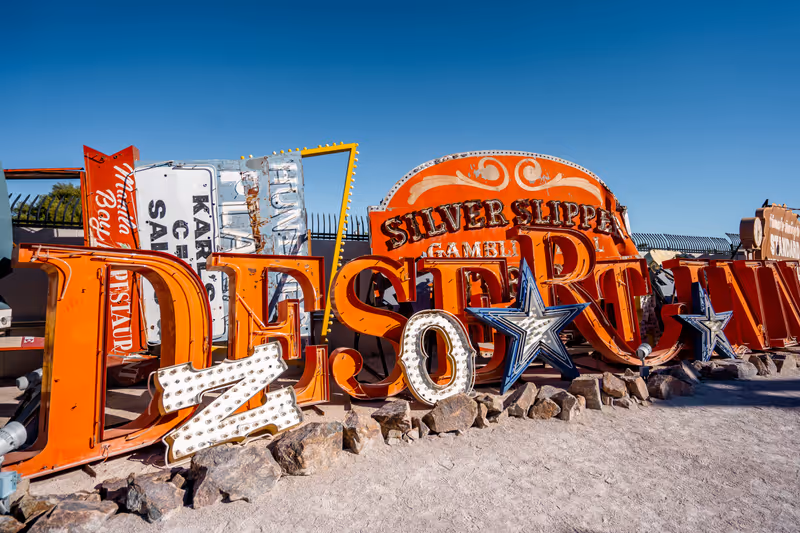 View of Neon museum . One of the most famous and unique place in term of musuem in the heart of Las Vegas , Nevada United States of America - 20 Sep 2018