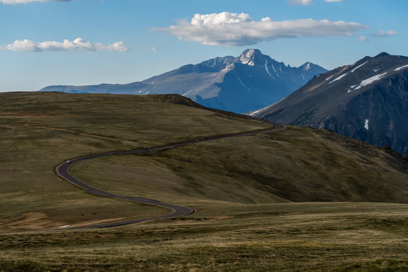 Trail Ridge Road, high in Colorado's Rocky Mountain National Park.