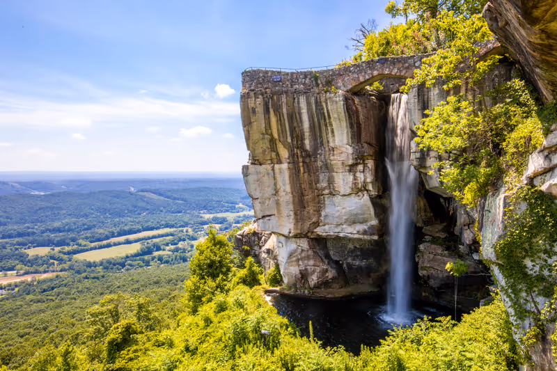 Waterfall at Rock City Gardens