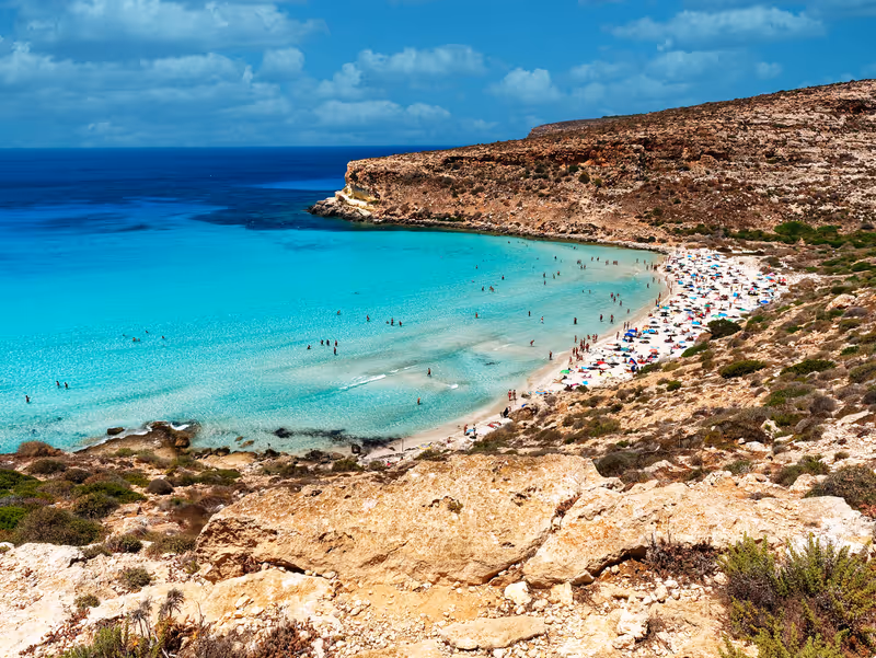 Rabbit beach Lampedusa Sicily paradise beach Spiaggia dei Conigli