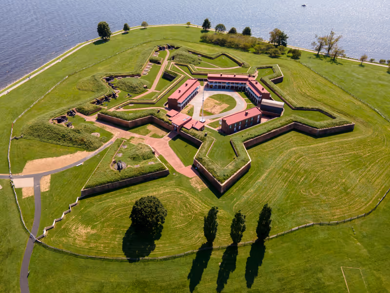 Fort McHenry from the air, Baltimore