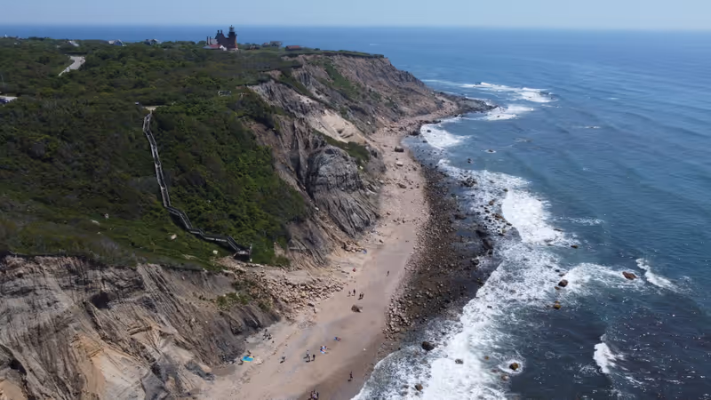 The Mohegan Bluffs in Block Island, RI