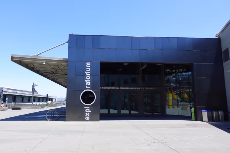Exterior view of the Exploratorium. June 20, 2020, San Francisco, CA.