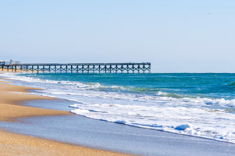 Sunny day at Wrightsville Beach, North Carolina.