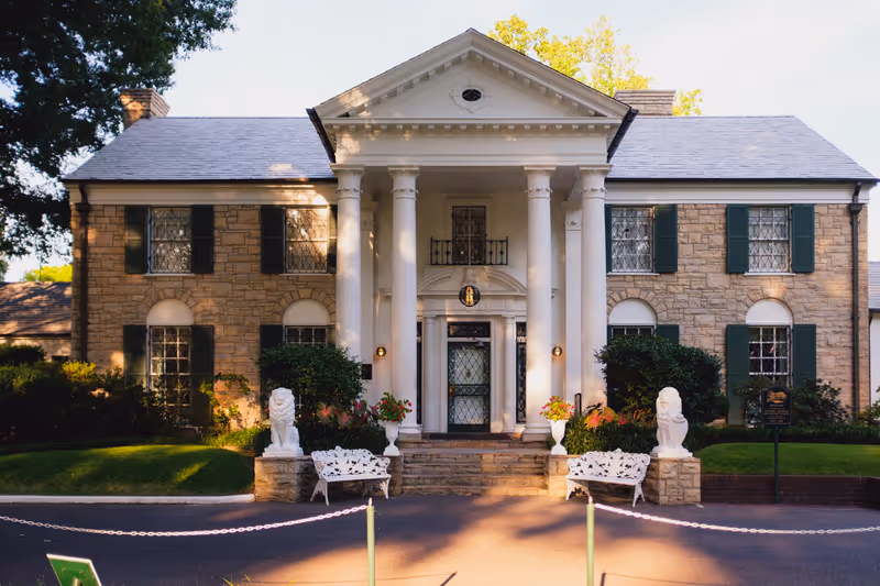 MEMPHIS, TENNESSEE, USA - August 15, 2022: Graceland. Elvis Presley lived in this Mansion from 1957 – 1977
