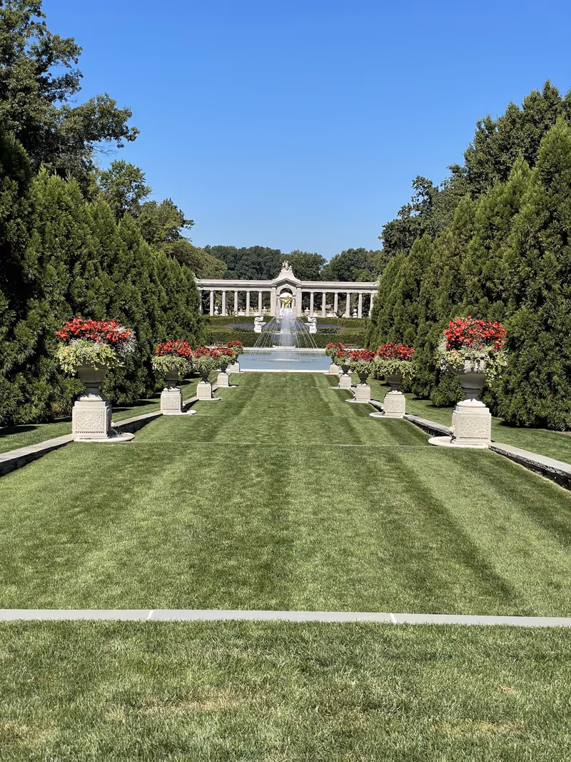 A beautiful summer day at the Nemours Mansion and Garden in Delaware.