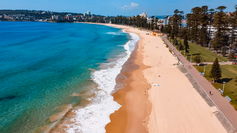 Manly Beach Sydney Australia Drone Footage