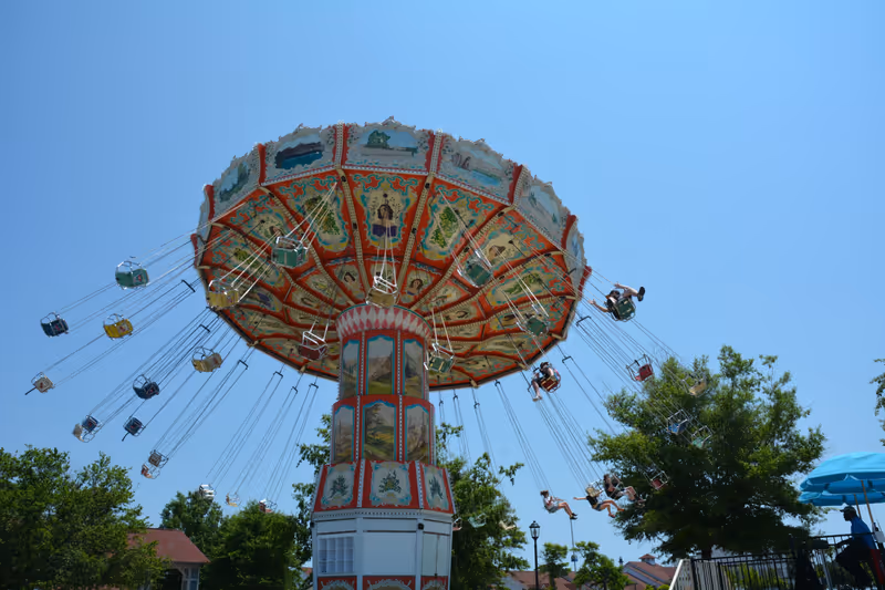 Myrtle Beach South Carolina USA-June 5, 2023. The Pavilion Park located at Broadway At The Beach is a popular attraction offering new and nostalgic rides for visitors to enjoy.