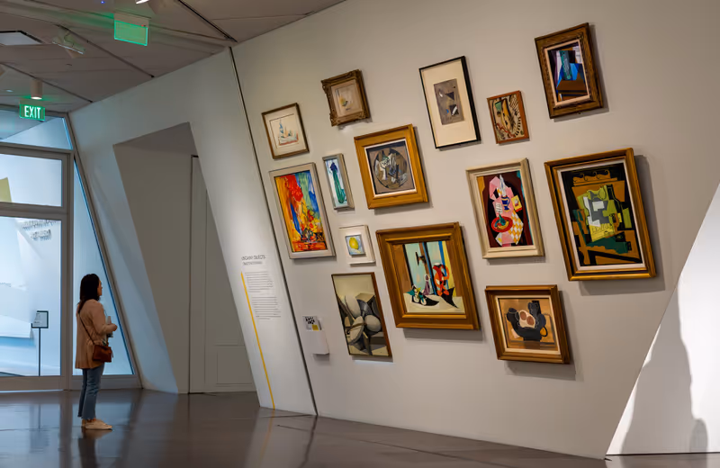 Denver, Colorado - September 9, 2023: Denver Art Museum interior