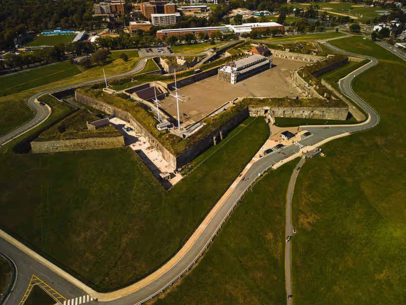 An aerial of Halifax Citadel National Historic Site.