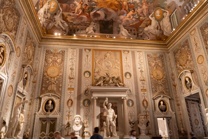Rome, Italy - Oct, 20, 2023: interior of Galleria Borghese (Borghese Gallery).