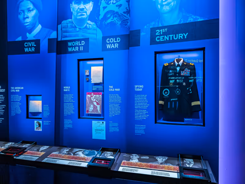 Washington, DC, USA - 12.15.2023: Exhibits of the International Spy Museum Washington