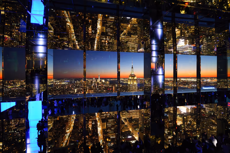 New York, NY, USA - February 5, 2024: Summit One Vanderbilt at sunset.