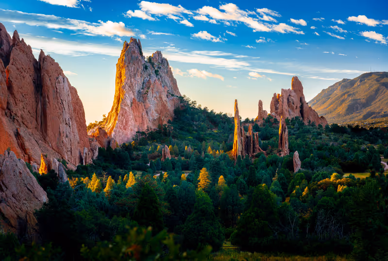 The Garden of the Gods in Colorado Springs, Colorado.