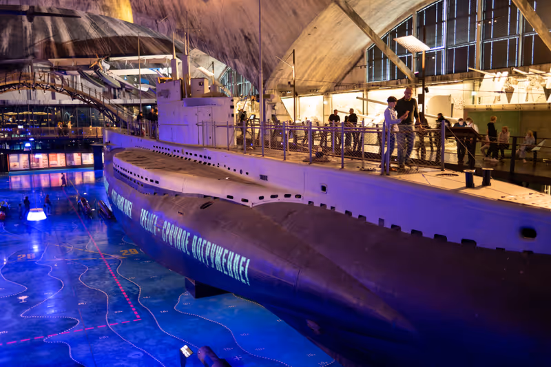 Tallinn, Estonia: November 15, 2023: Exhibits at the Estonian Maritime Museum. The Estonian Maritime museum is a popular tourist attraction.