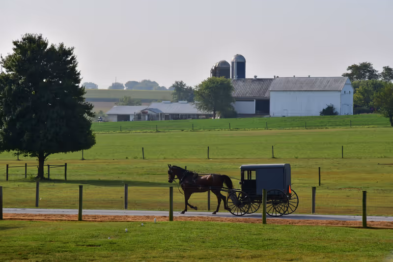 Lancaster, USA - septembre 2023 : the Amish farm and house
