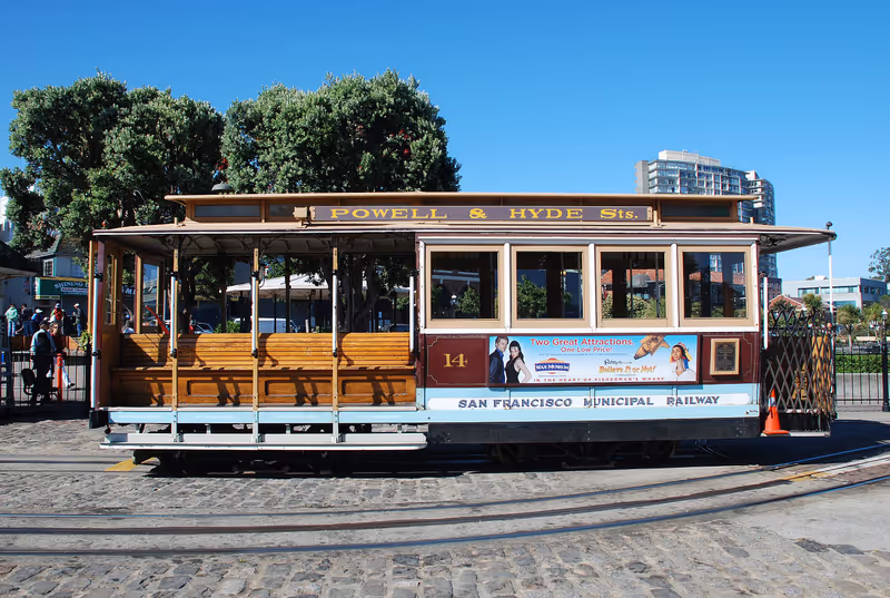 San Francisco, California - June 19 2011: Cable Car System is a unique transportation of San Francisco.