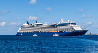 George Town, Grand Cayman - November 21, 2019: Celebrity Cruise ship Equinox in port of George Town, Grand Cayman Islands.