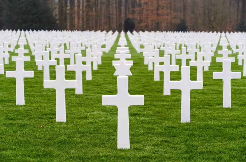 The Luxembourg American Cemetery, Military cemetery in Luxembourg City, Luxembourg, Second World War American Military War Cemetery