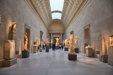NEW YORK CITY - OCTOBER 22, 2014: Exhibition of Greek Art at Metropolitan Museum of Art. The Met is the largest art museum in the United States
