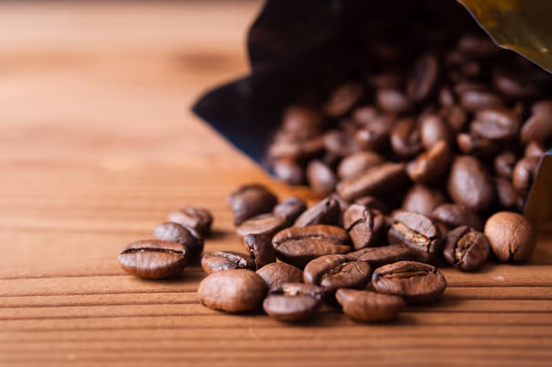 Coffee beans in the bag