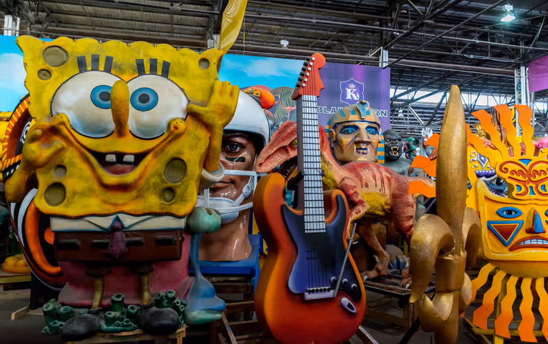 New Orleans, LA USA - 06/01/2015 - New Orleans Mardi Gras World Eclectic Collection