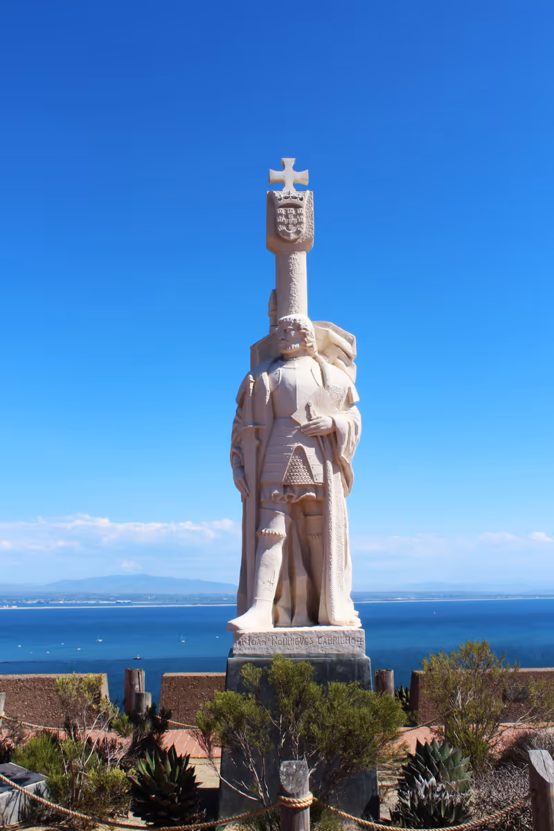 Statue of Juan Rodriguez Cabrillo, Cabrillo National Monument in San Diego, California, USA