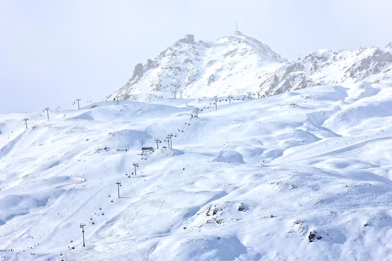 The ski slops of St. Moritz, Switzerland